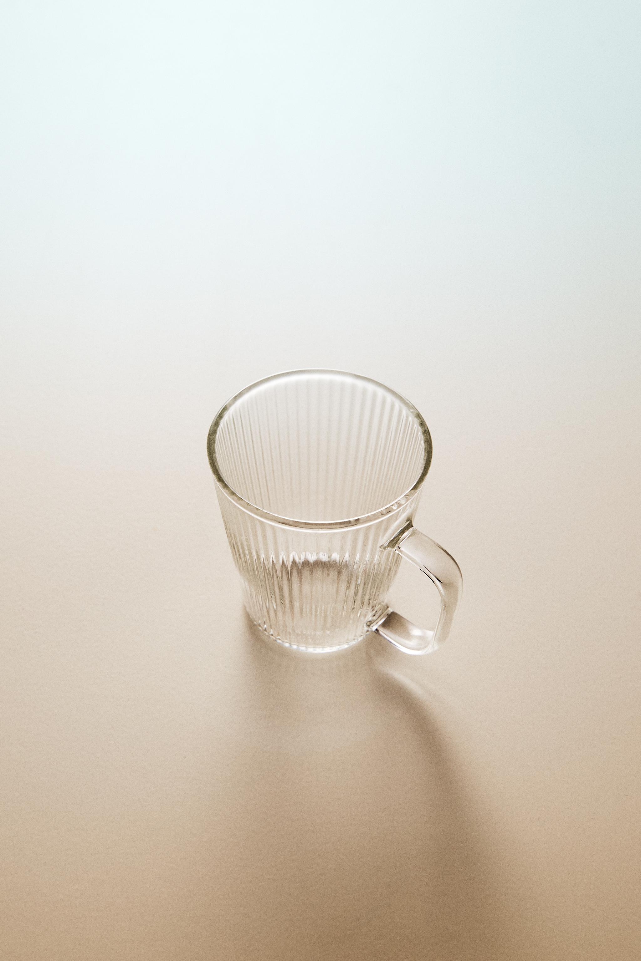 BOROSILICATE GLASS MUG WITH LINES